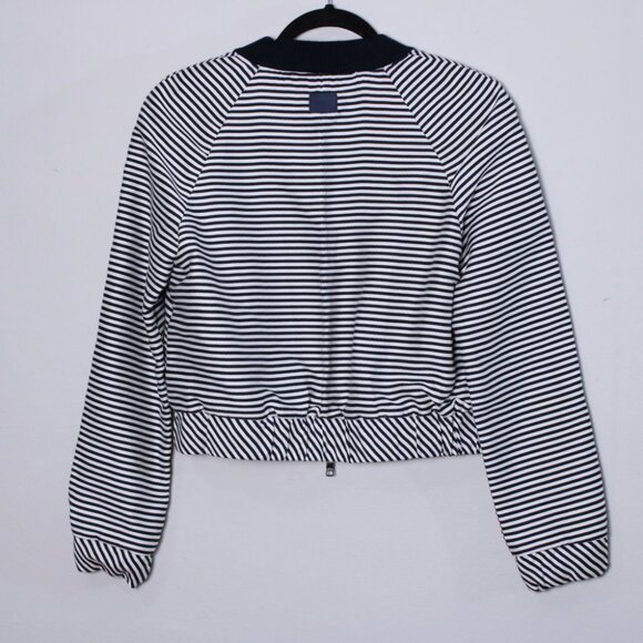 Armani Exchange Black & White Striped Bomber XS - Picture 16 of 16